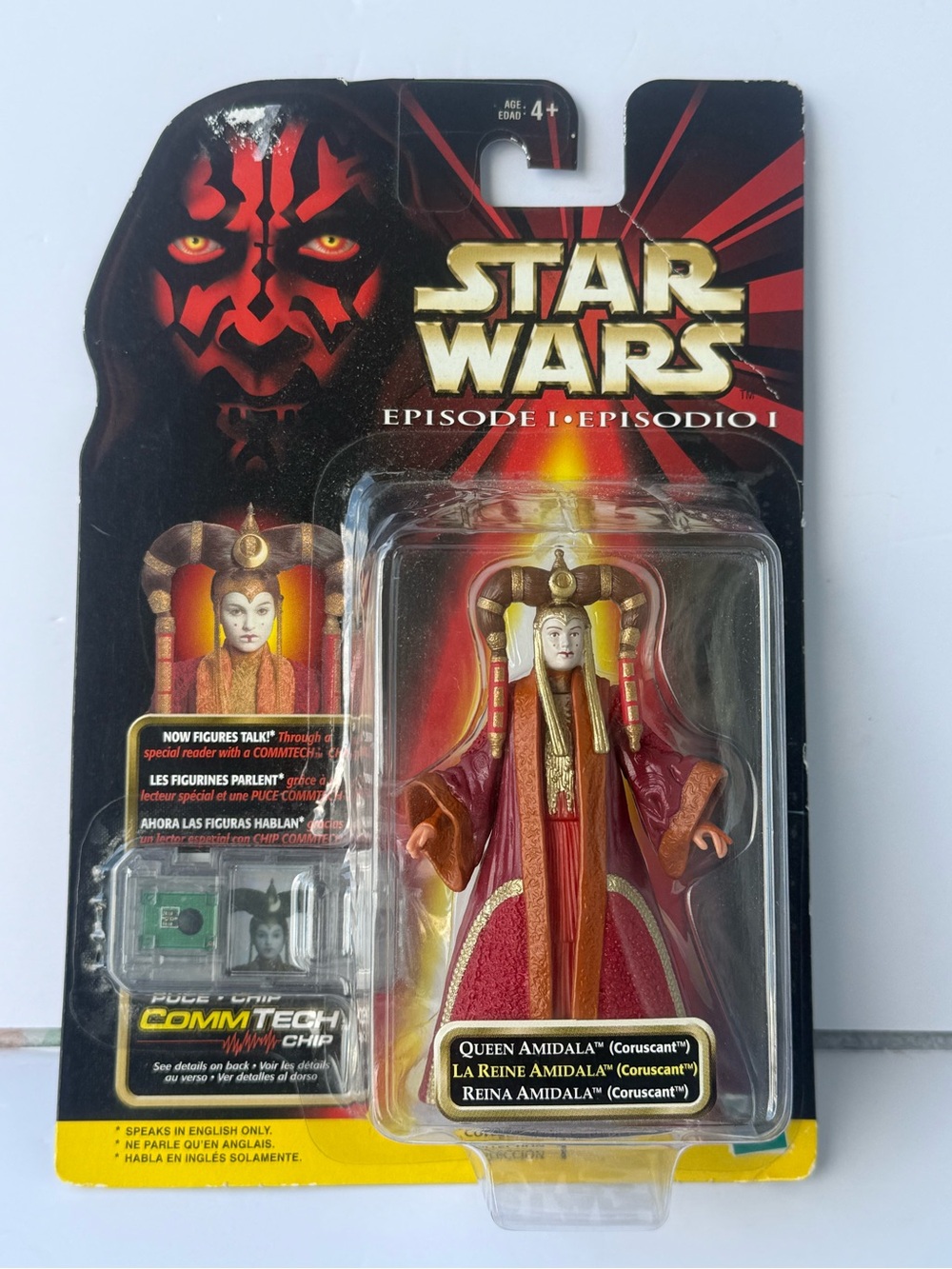 New Hasbro Star Wars Episode 1 Queen Amidala Coruscent W/ CommTech Chip Figure